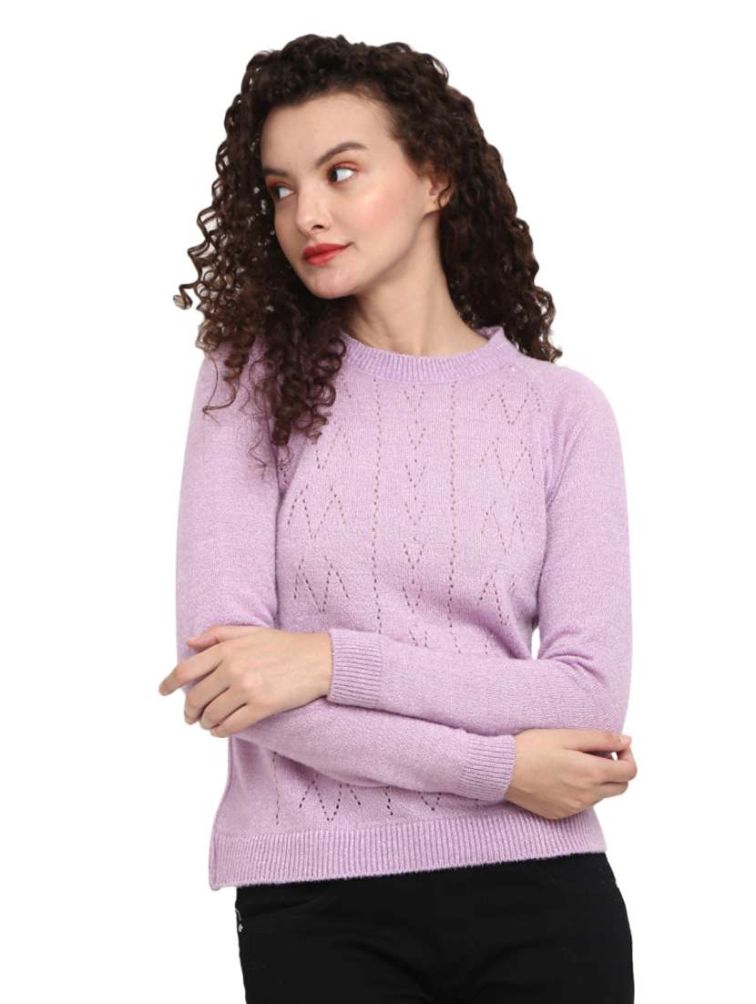round neck solid pullover