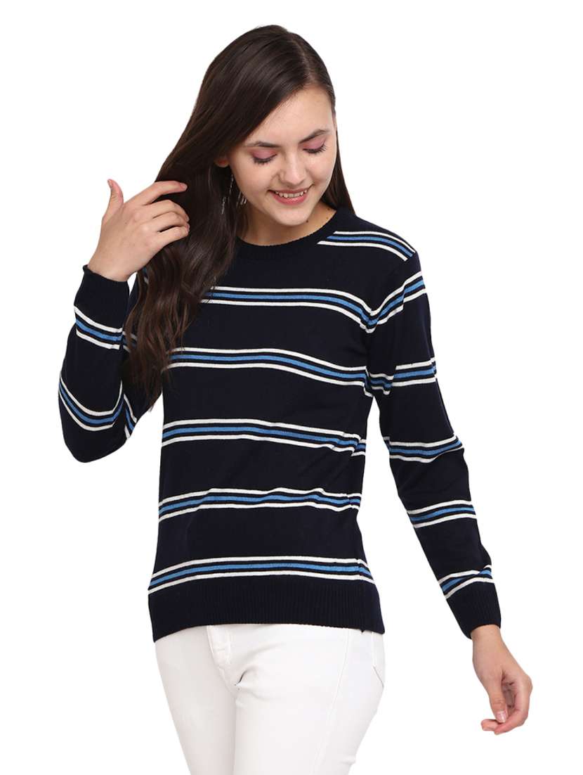 navy blue striped pullover - 18823162 -  Standard Image - 1