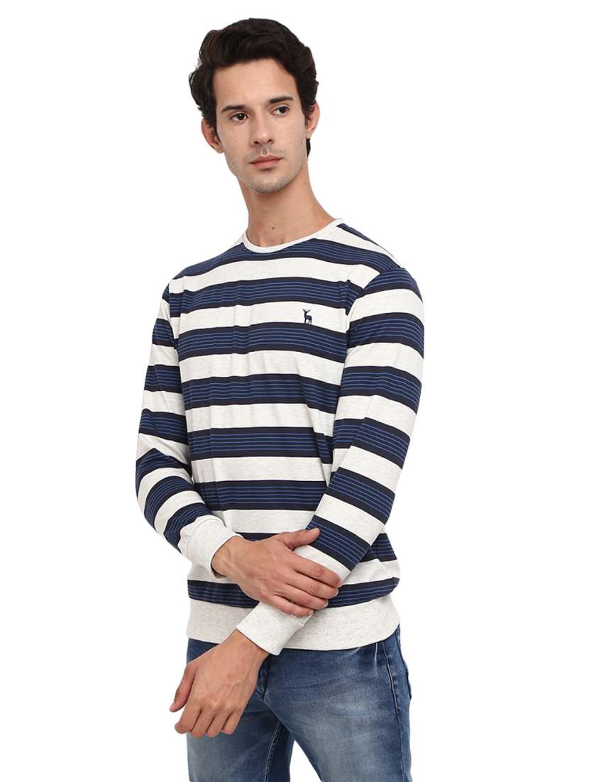men striped long sleeve regular fit sweatshirt - 18823180 -  Standard Image - 1
