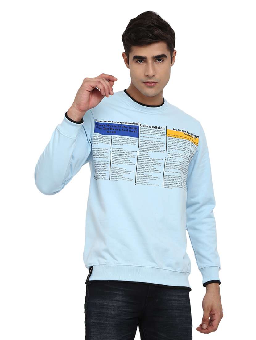 mens front print sweatshirt - 18823227 -  Zoom Image - 0