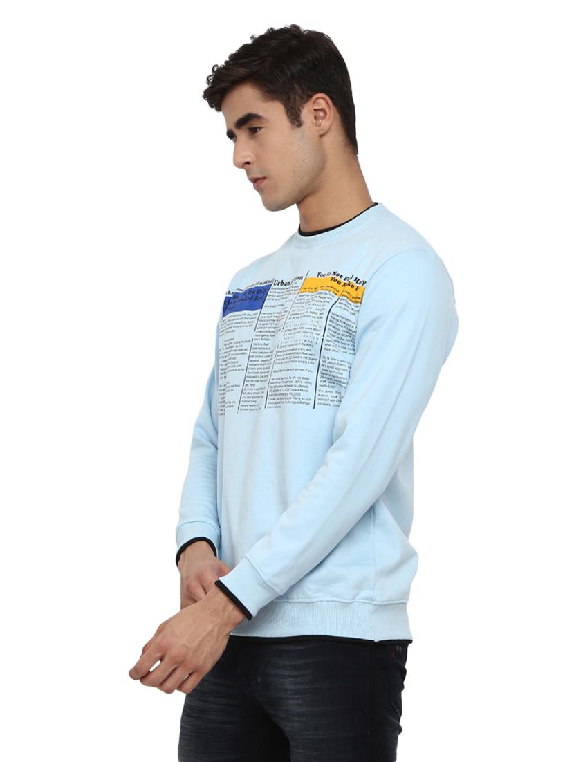 mens front print sweatshirt - 18823227 - Standard Image - 1