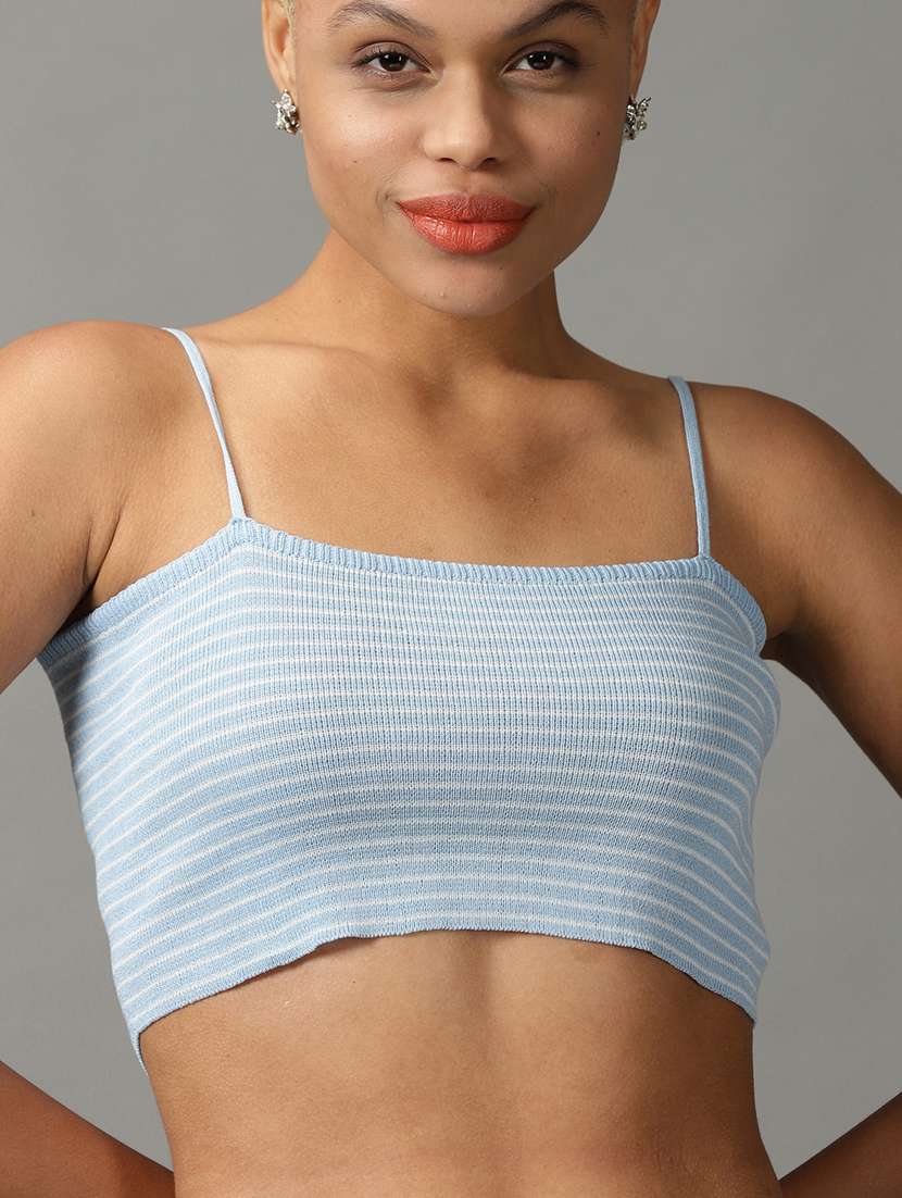 women's crop shoulder strap top - 18824205 -  Standard Image - 4