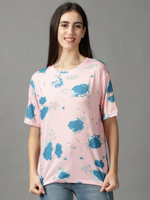 women's all over print round neck t-shirt - 18824207 - Standard Image - 0