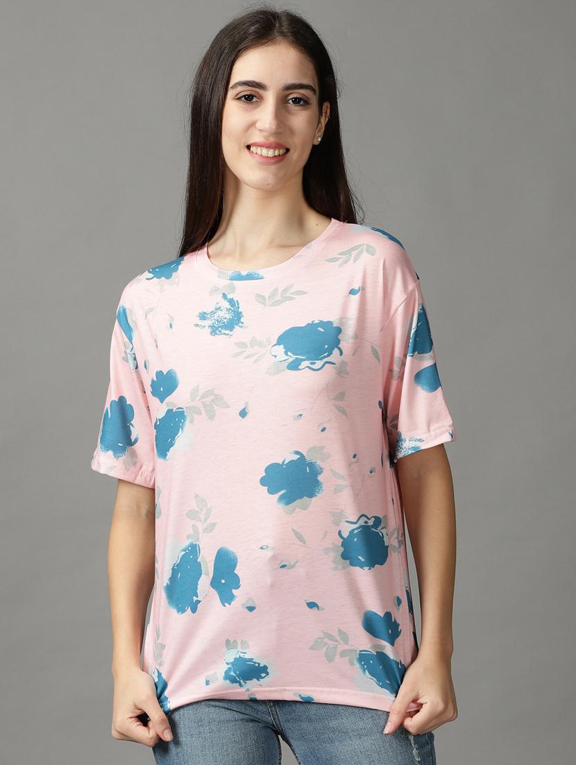 women's all over print round neck t-shirt - 18824207 - Zoom Image - 0