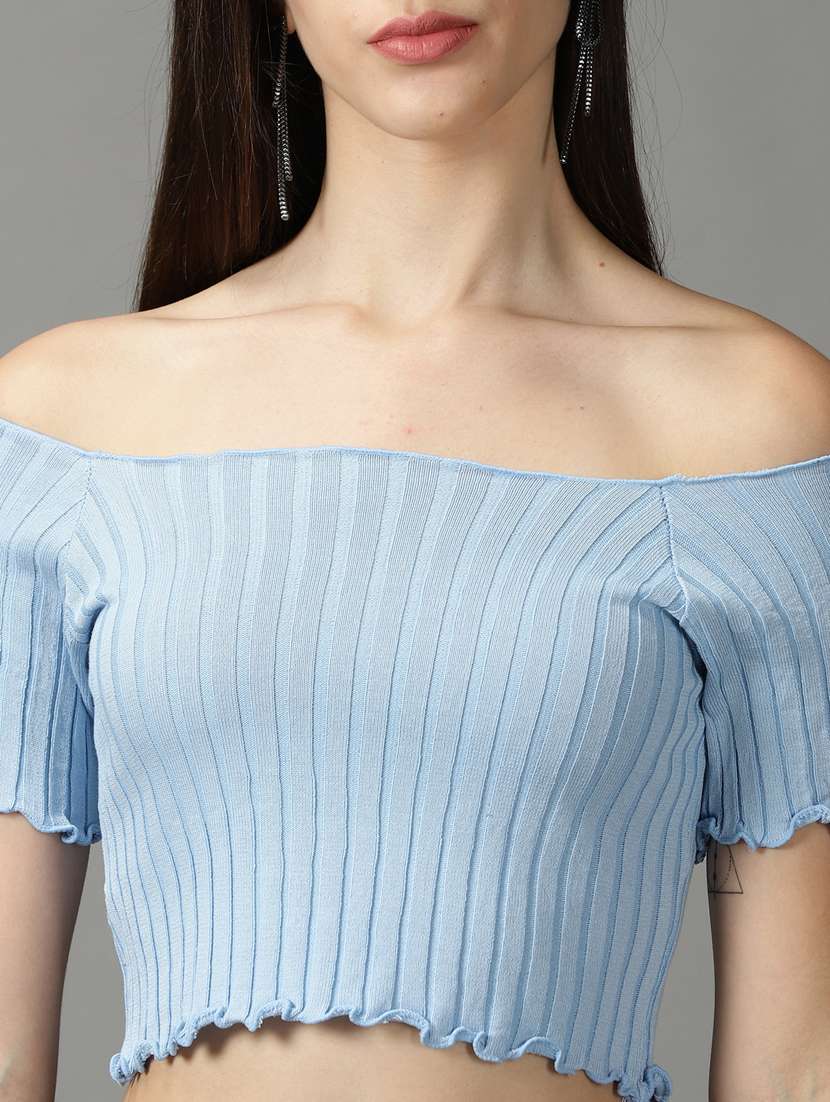women's crop off shoulder top - 18824217 -  Standard Image - 4