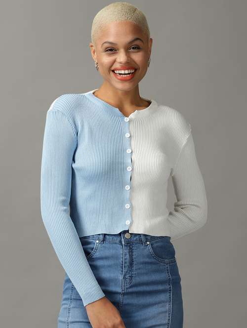 women's blouson round neck top - 18824226 - Standard Image - 0