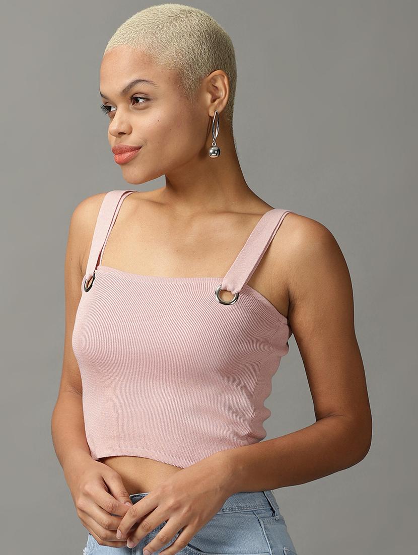 women's crop square neck top - 18824263 - Standard Image - 1