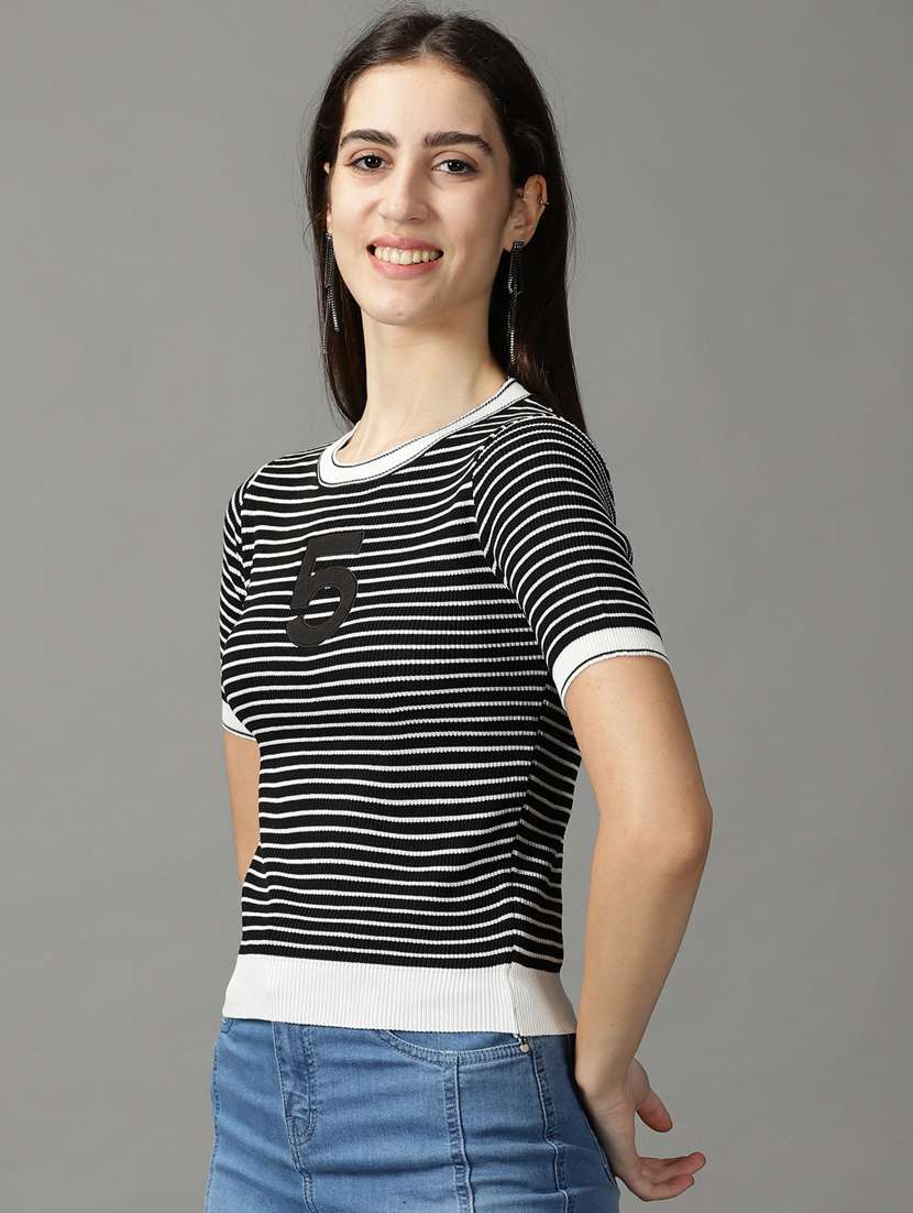 women's straight round neck top - 18824290 -  Standard Image - 1