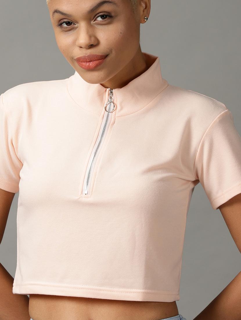 women's crop high neck top - 18824298 - Standard Image - 4