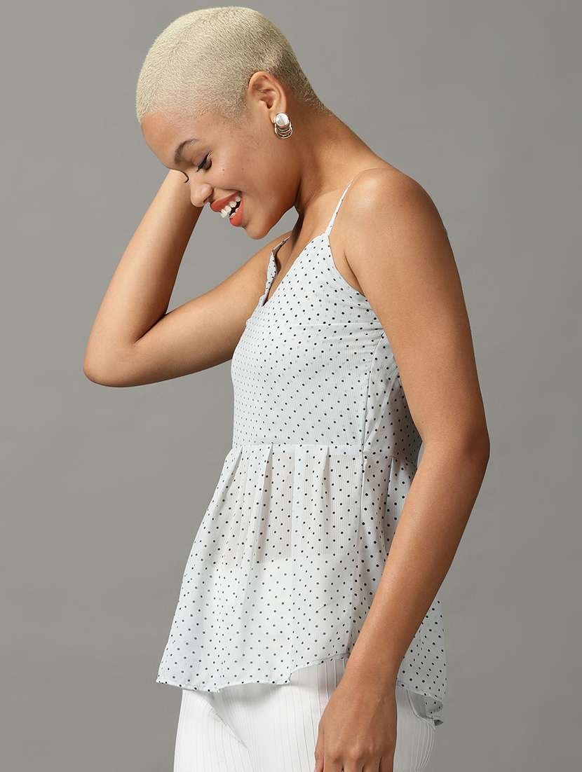 women's peplum sweetheart neck top - 18824300 -  Standard Image - 1