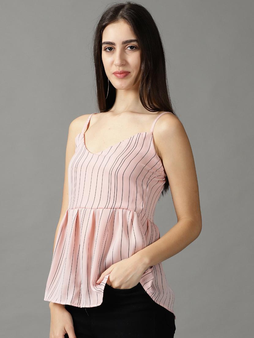 women's peplum shoulder strap top - 18824328 - Standard Image - 1