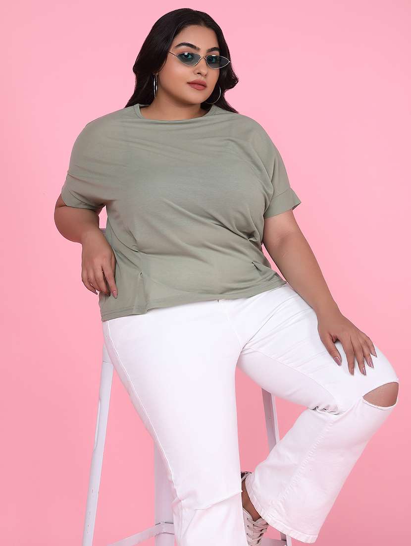 women's straight round neck top - 18824341 -  Standard Image - 1