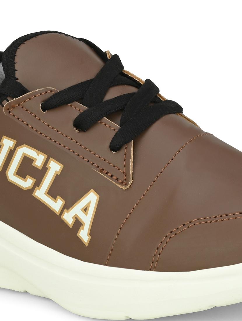 brown synthetic sport shoes - 18824378 - Standard Image - 4