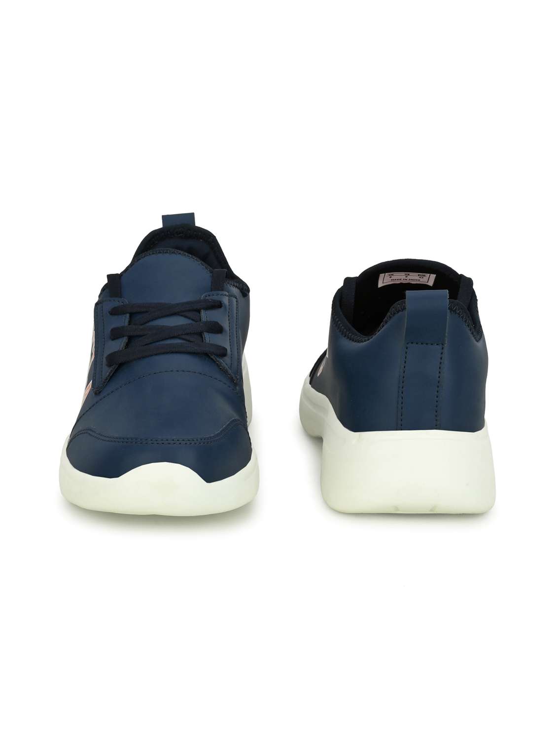 navy synthetic sport shoes - 18824379 - Standard Image - 4