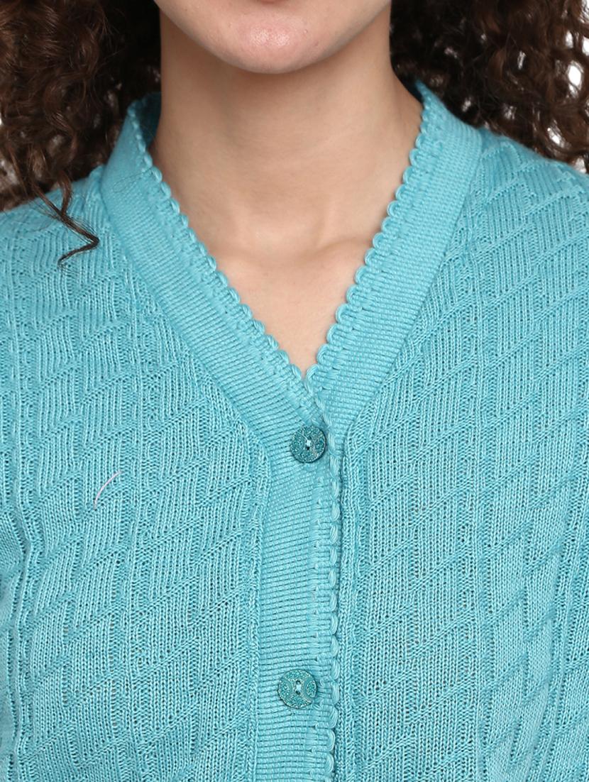 v-neck self design regular cardigan - 18825576 - Standard Image - 4