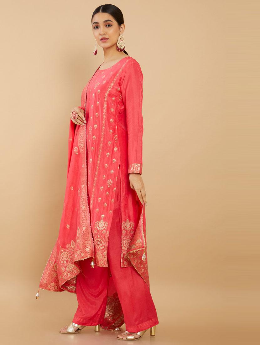 embroidered unstitched suit set - 18826882 -  Standard Image - 1