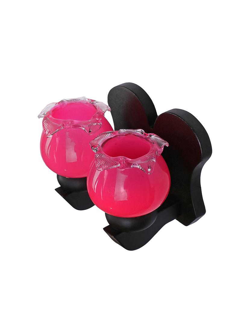 new stylish twins hand decorative colorful glass wall lamp light with royal wooden fitting dn-2wa7 - 18835751 -  Standard Image - 1