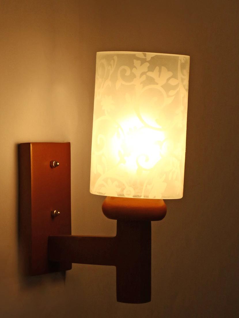 somil new designer decorative glass wall lamp light with unique stylish fitting and all fitting & fixture dn4p87 - 18836451 - Standard Image - 1