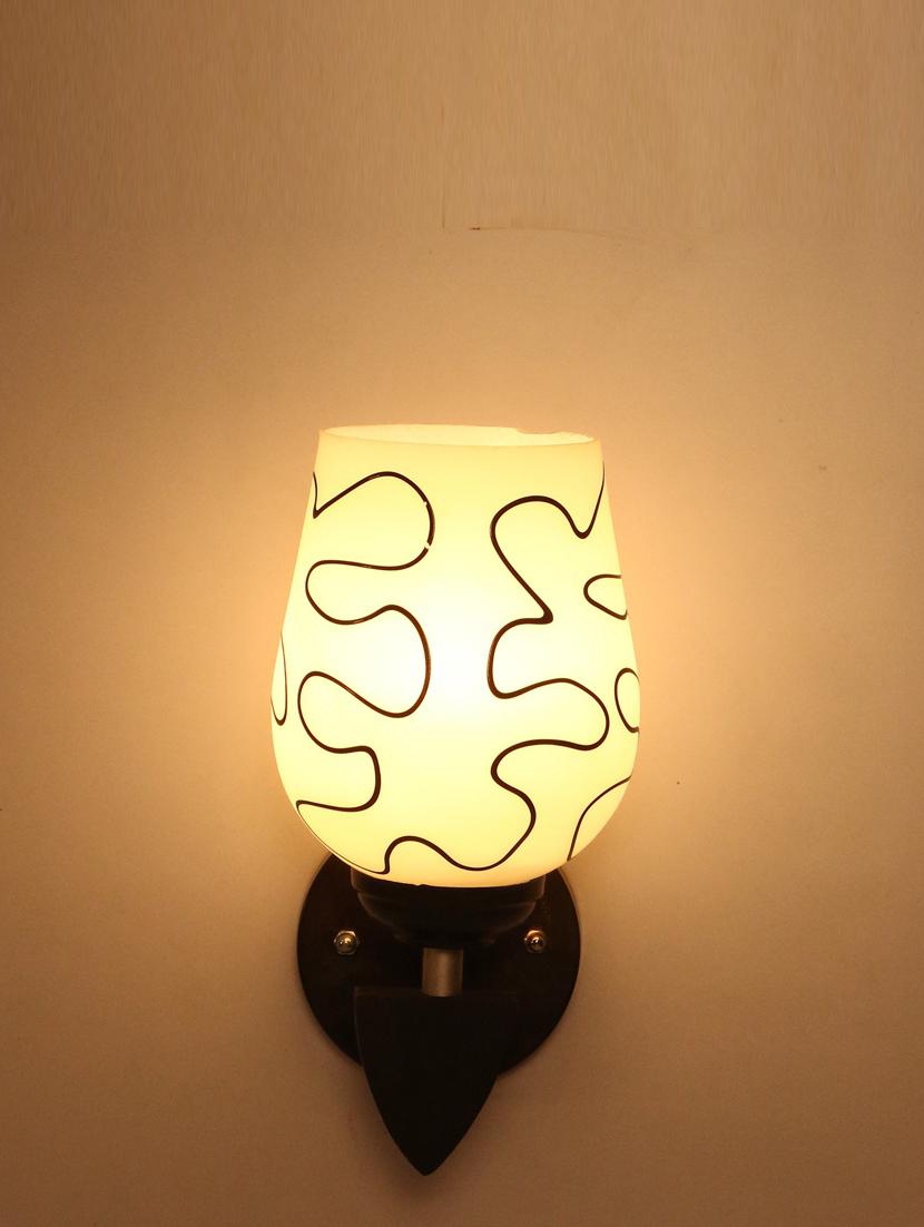 somil decorative wall lamp light glass wall light black - pack of 2 rt15 - 18837125 - Standard Image - 1