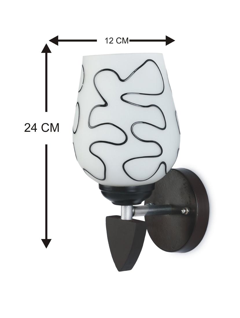 somil decorative wall lamp light glass wall light black - pack of 2 rt15 - 18837125 - Standard Image - 4