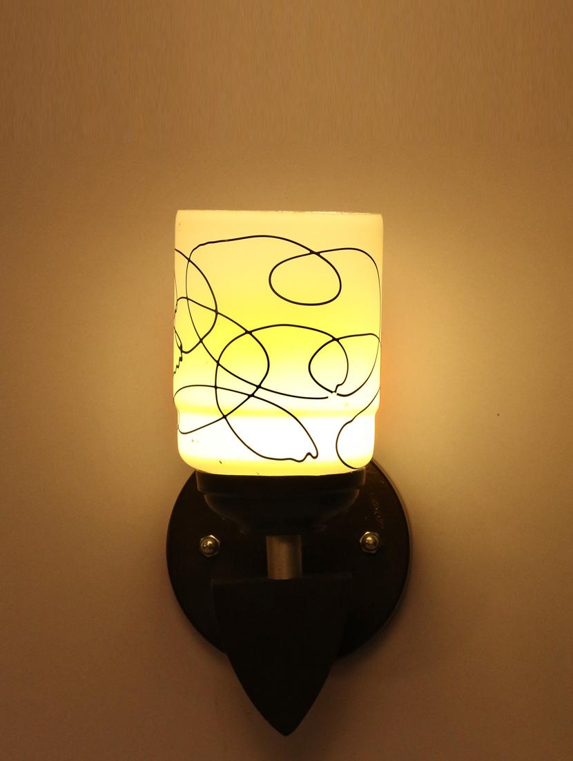 somil decorative wall lamp light glass wall light black - pack of 4 rt99 - 18837370 - Standard Image - 1