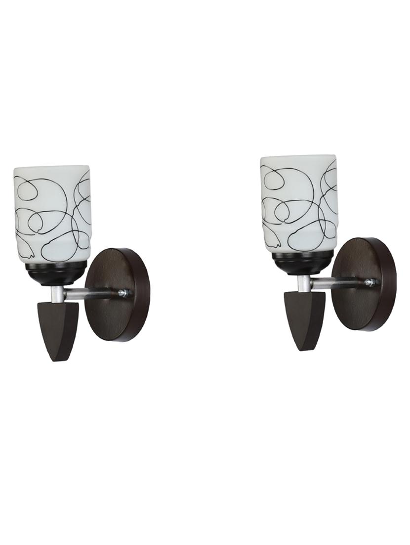somil decorative wall lamp light glass wall light black - pack of 4 rt99 - 18837370 - Standard Image - 4