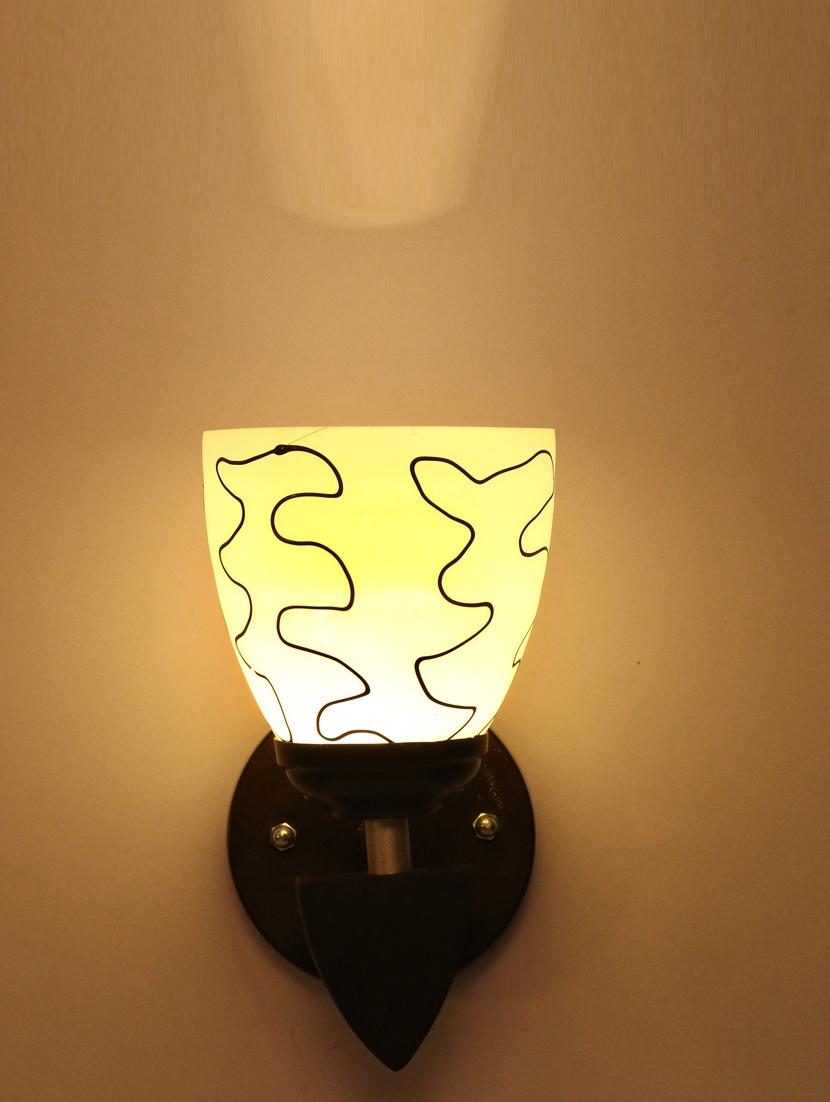 somil decorative wall lamp light glass wall light black - pack of 4 rt100 - 18837376 - Standard Image - 1