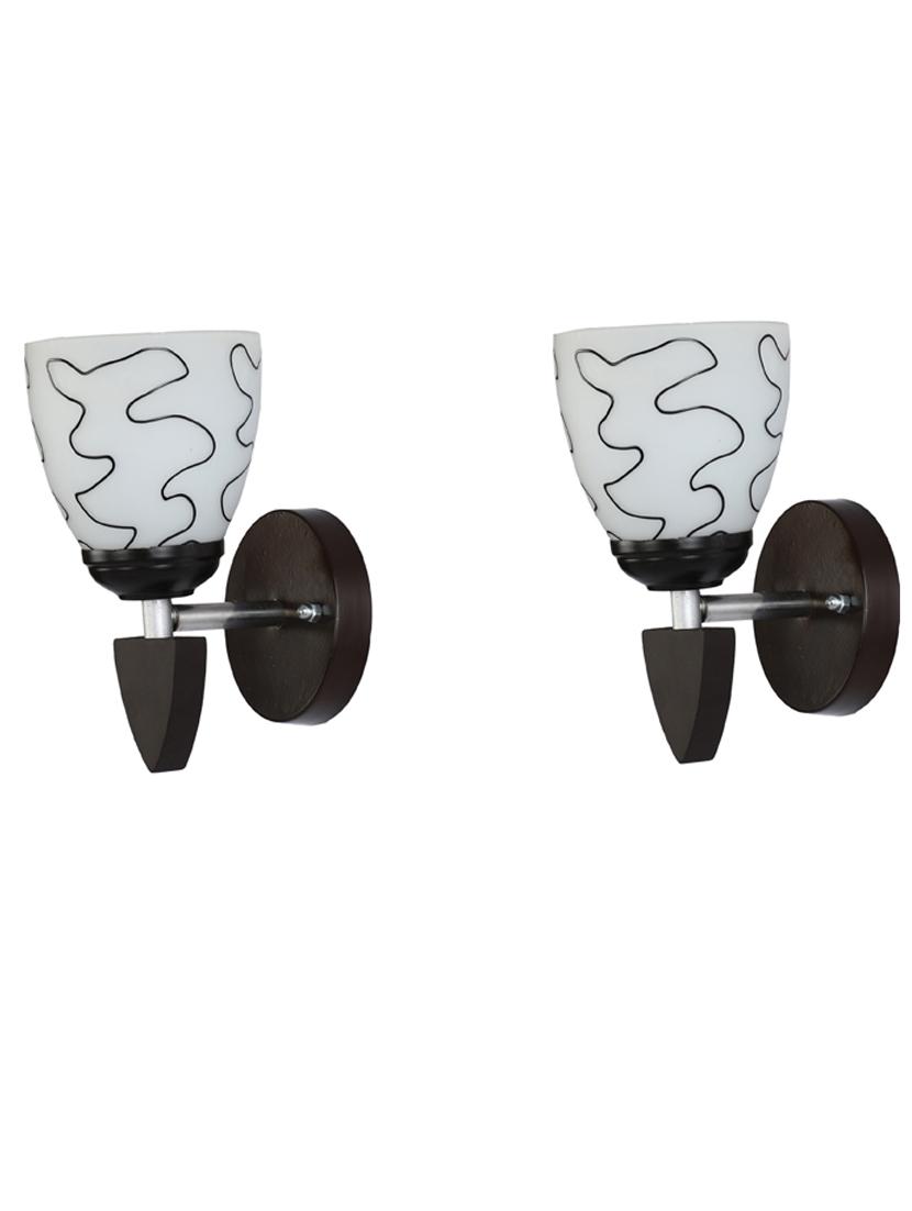 somil decorative wall lamp light glass wall light black - pack of 4 rt100 - 18837376 - Standard Image - 4