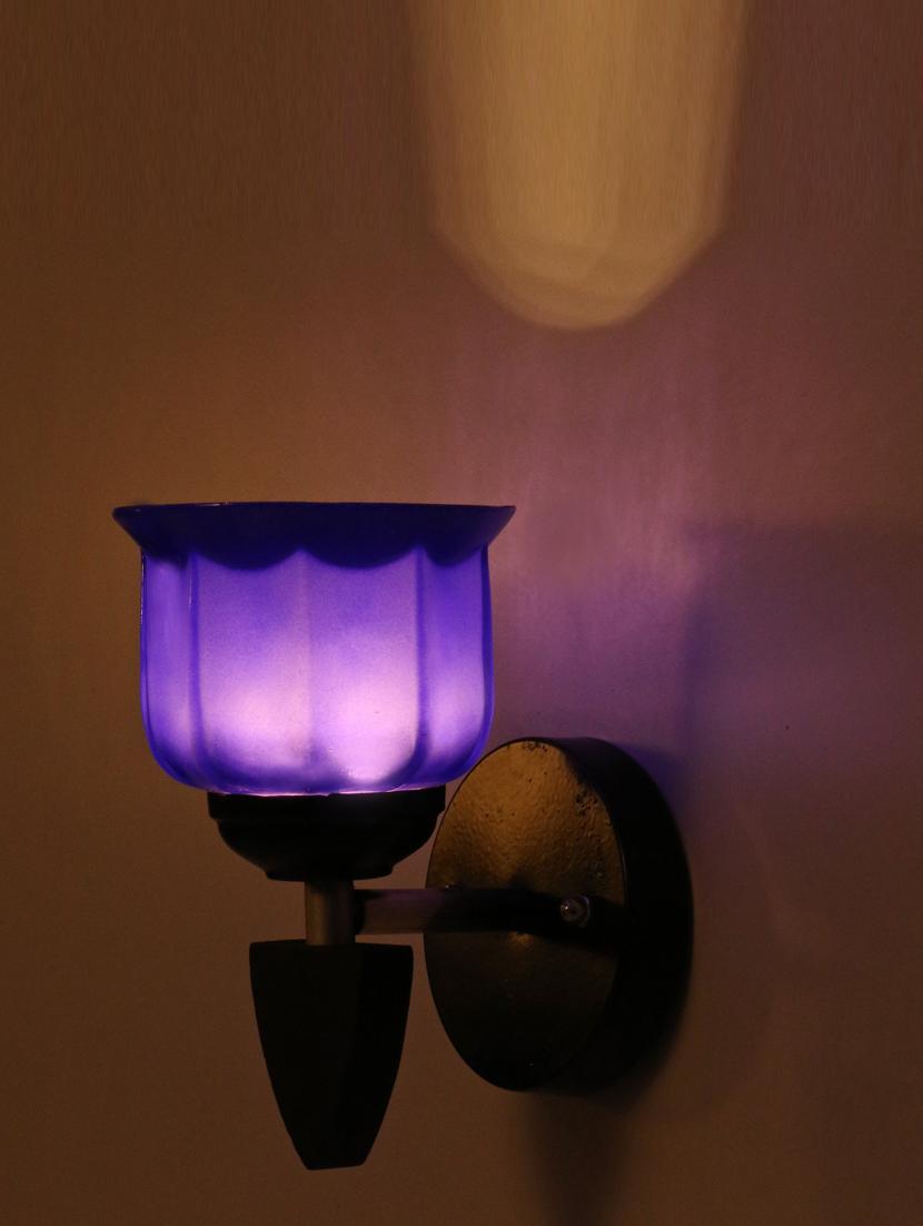 somil led sconce glass & wood wall lamp/light, 7 watt & wall fixture (set of four)-rt274 - 18837382 - Standard Image - 1