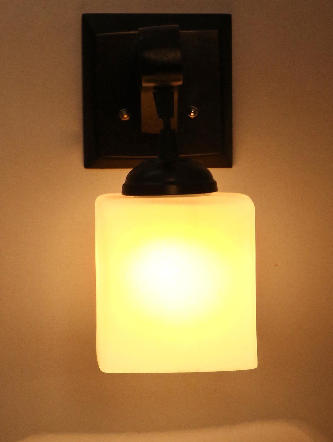 somil pendant decorative led wall lamp/ light, white, glass, wood, 7 watt (set of 2)-mn32 - 18838109 - Standard Image - 1