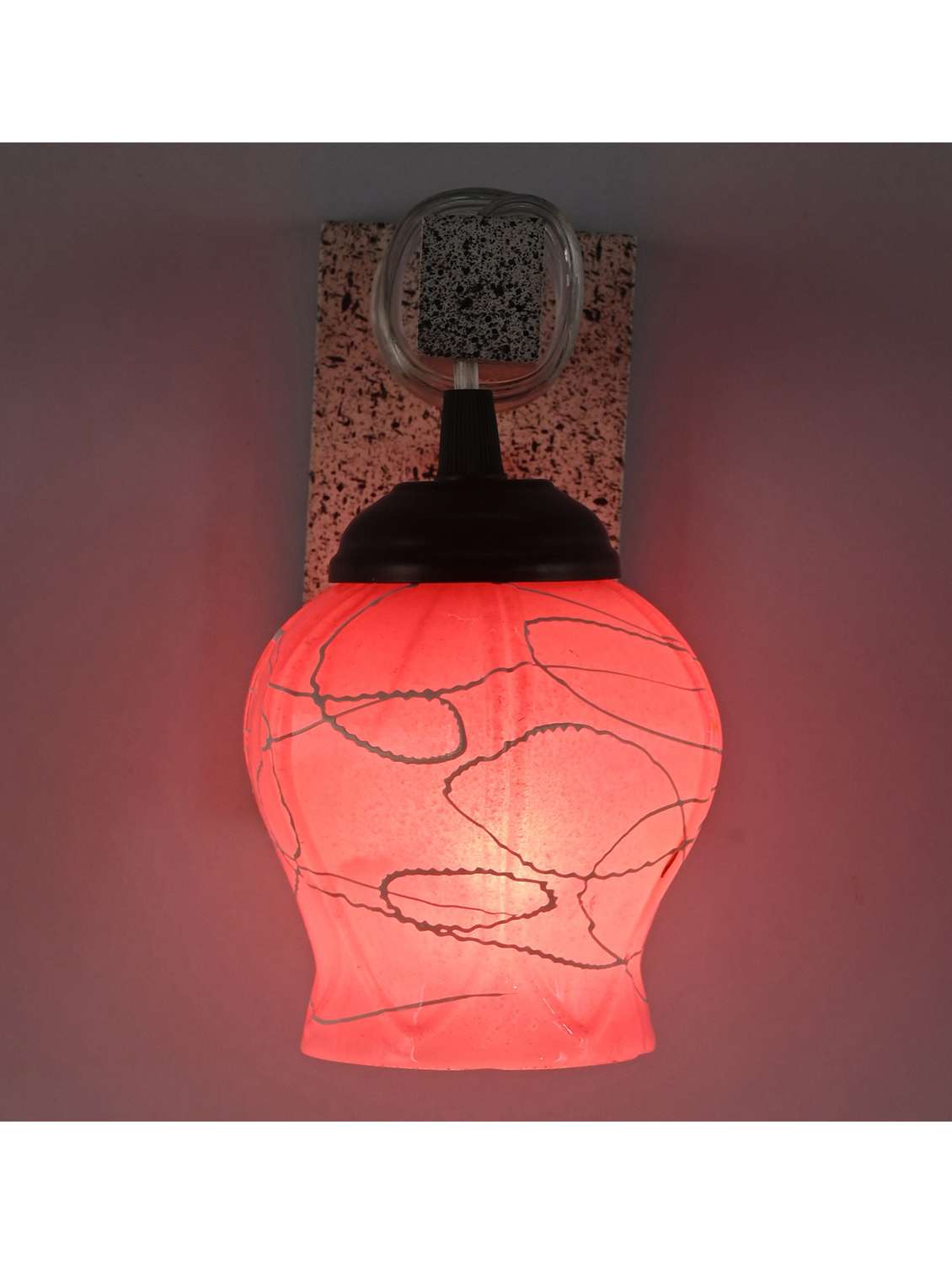 somil designer black white wood pendant wall light / night lamp of colorful glass shade (set of four)-wa68 - 18838332 -  Standard Image - 1