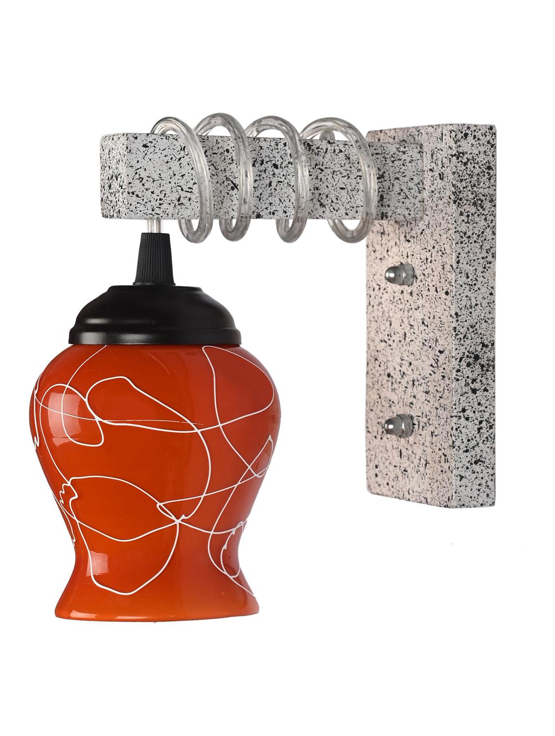 somil designer wood pendant wall light / night lamp of colorful glass shade (set of two)-w76 - 18838340 - Standard Image - 4