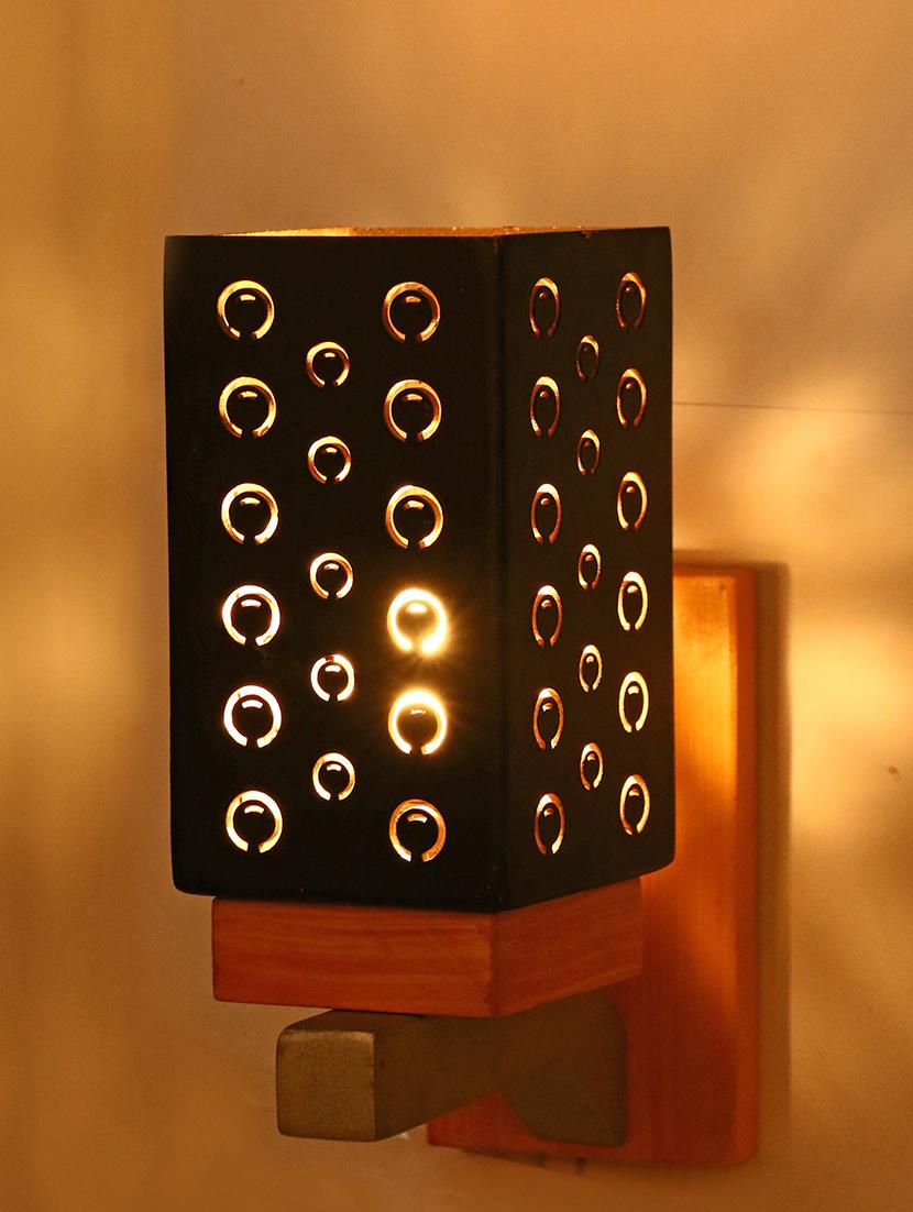 somil designer wooden wall lamp aa12 - 18838842 - Standard Image - 1