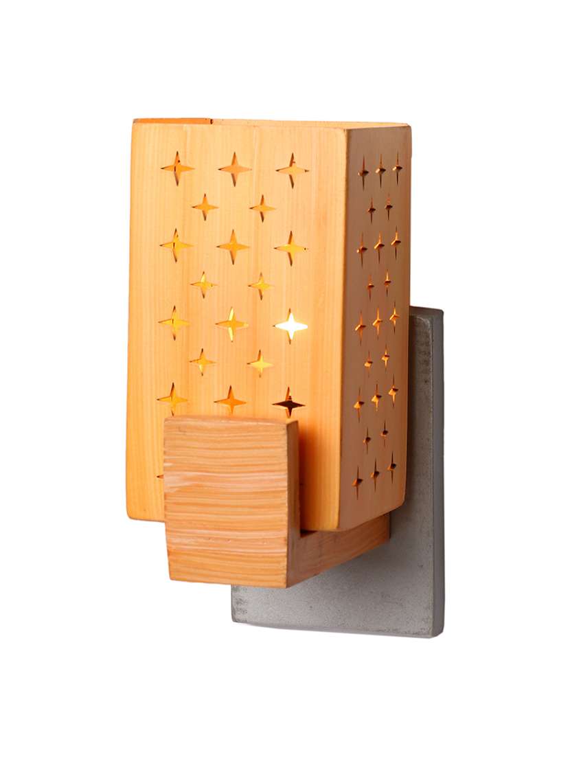 somil designer wooden wall lamp (set of 2)- aa41 - 18838858 -  Standard Image - 1