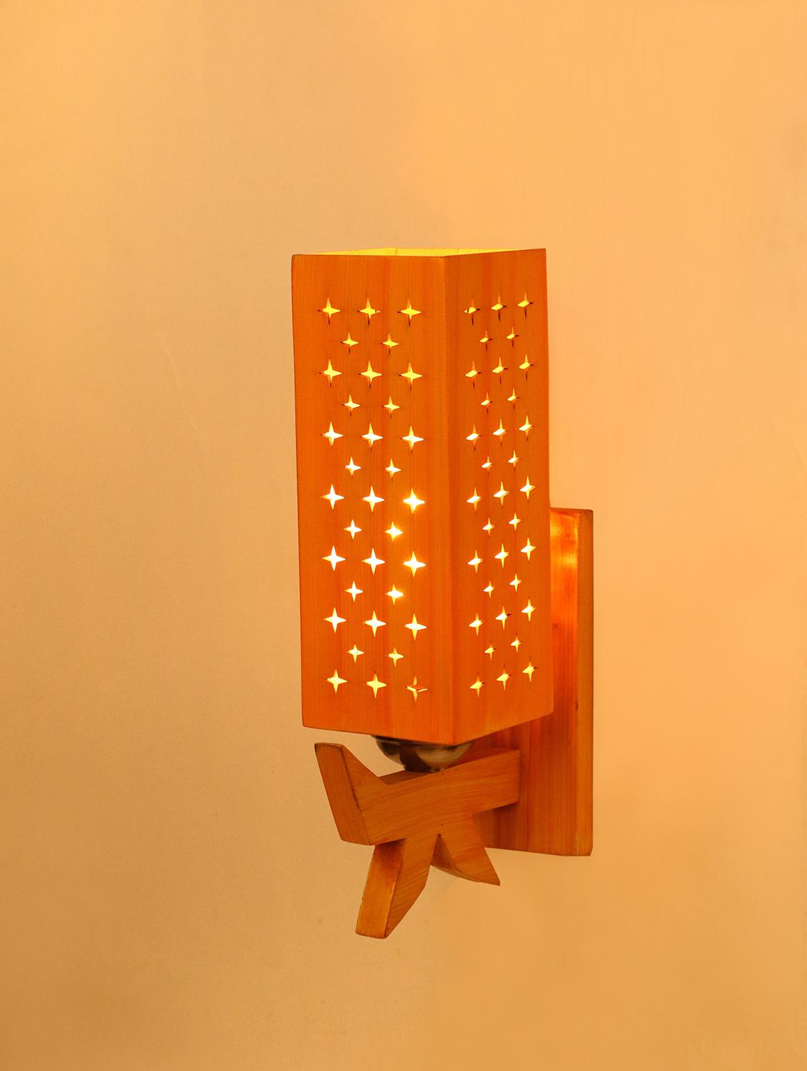 somil designer wooden wall lamp (set of 2)- aa44 - 18838867 -  Standard Image - 1