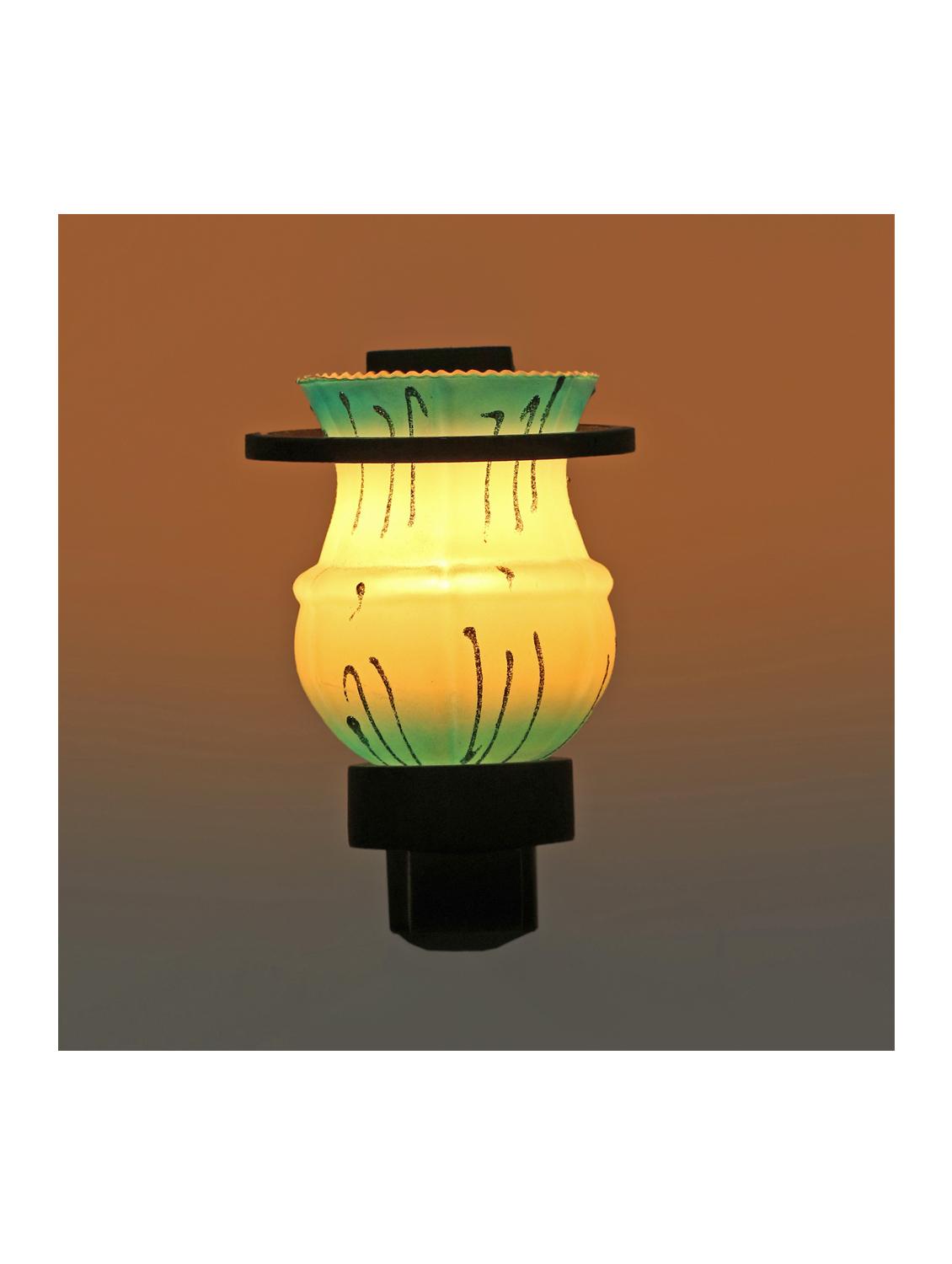 designer hand decorative colorful glass wall lamp light with stylish wooden fitting ( set of two )-el80 - 18840601 - Standard Image - 4