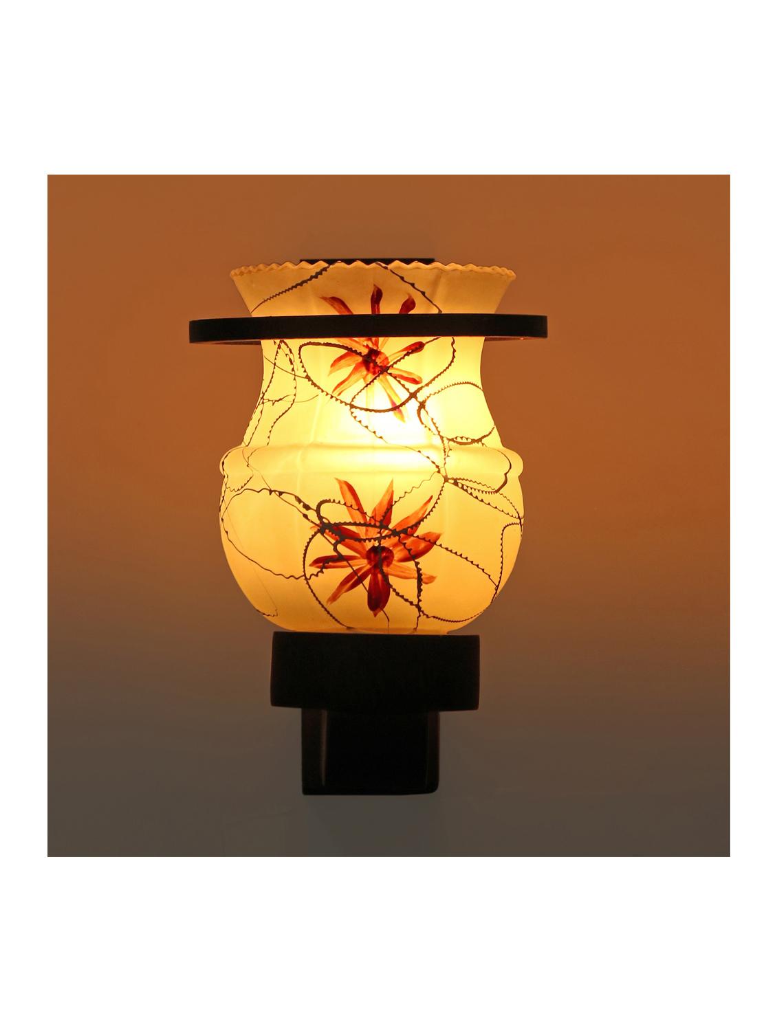 designer hand decorative colorful glass wall lamp light with stylish wooden fitting ( set of two )-el82 - 18840607 - Standard Image - 4