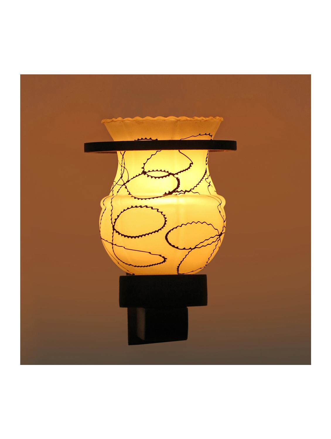 designer hand decorative colorful glass wall lamp light with stylish wooden fitting ( set of two )-el83 - 18840610 - Standard Image - 4
