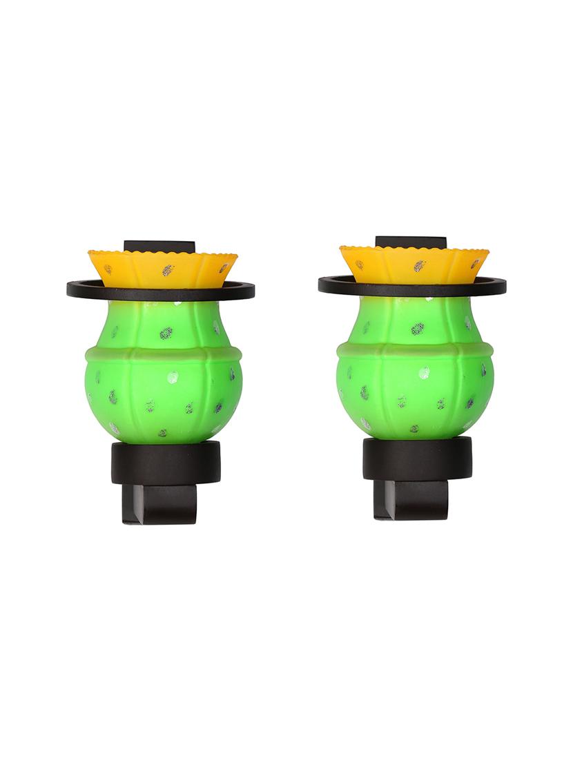designer hand decorative colorful glass wall lamp light with stylish wooden fitting  ( set of four )-el106 - 18840623 -  Standard Image - 1