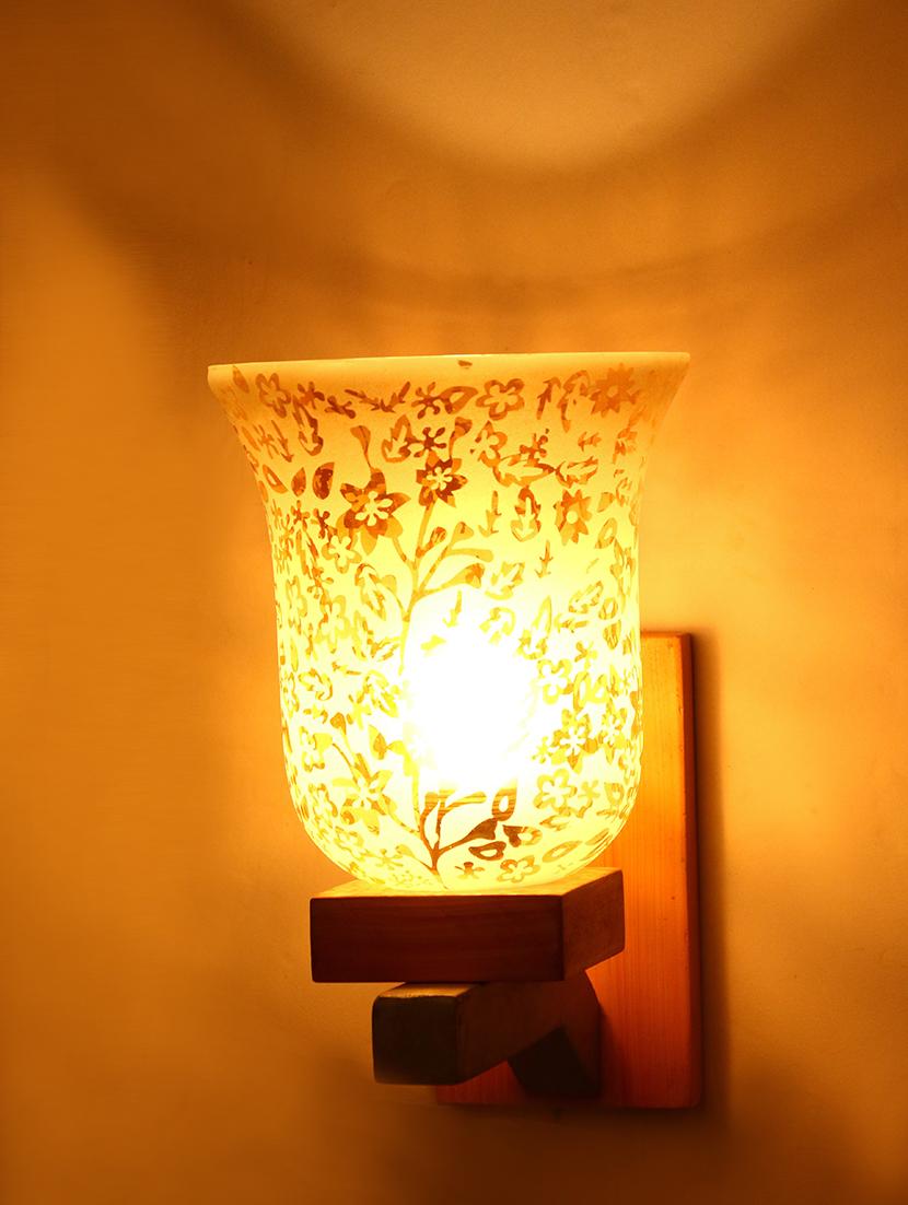 somil vintage glass wall lamp (hand decorative with golden design) set of 4 a36 - 18840756 -  Standard Image - 1