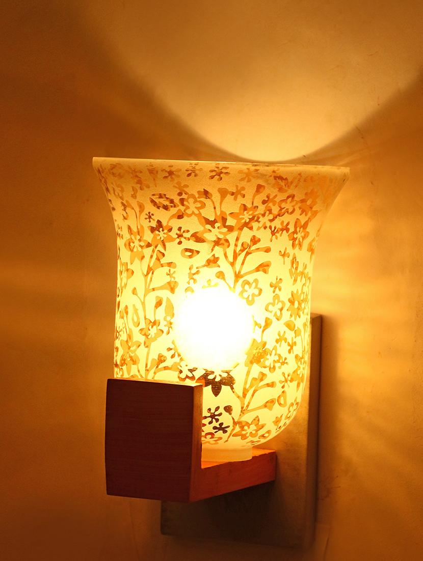 somil vintage glass wall lamp (hand decorative with golden design) set of 4 a38 - 18840762 - Standard Image - 1