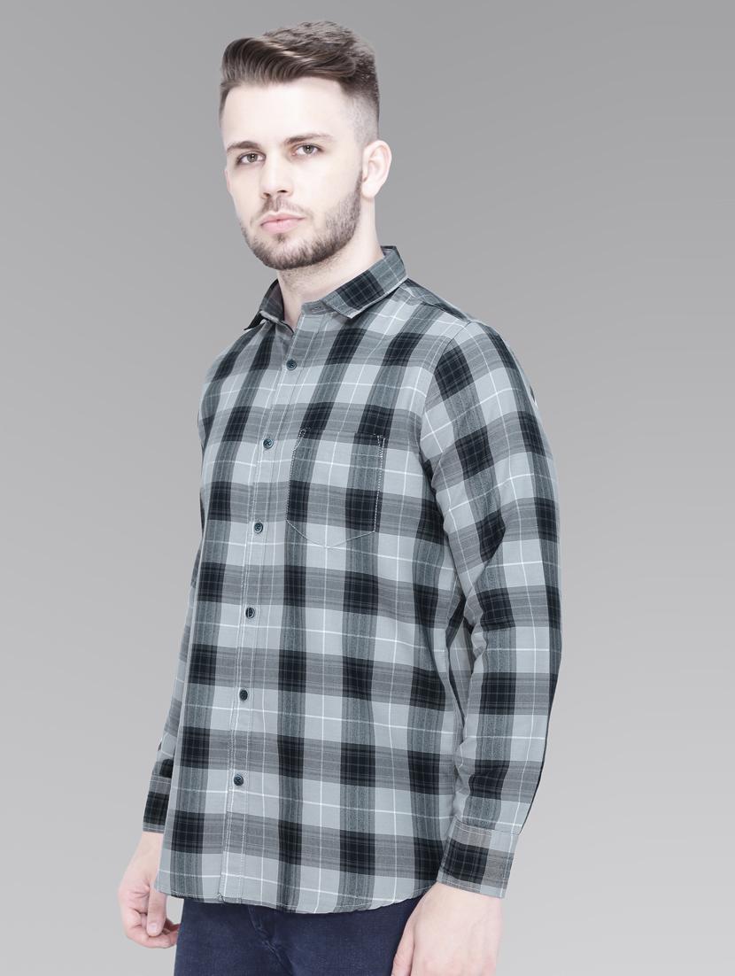 grey cotton casual shirt - 18841813 -  Standard Image - 1