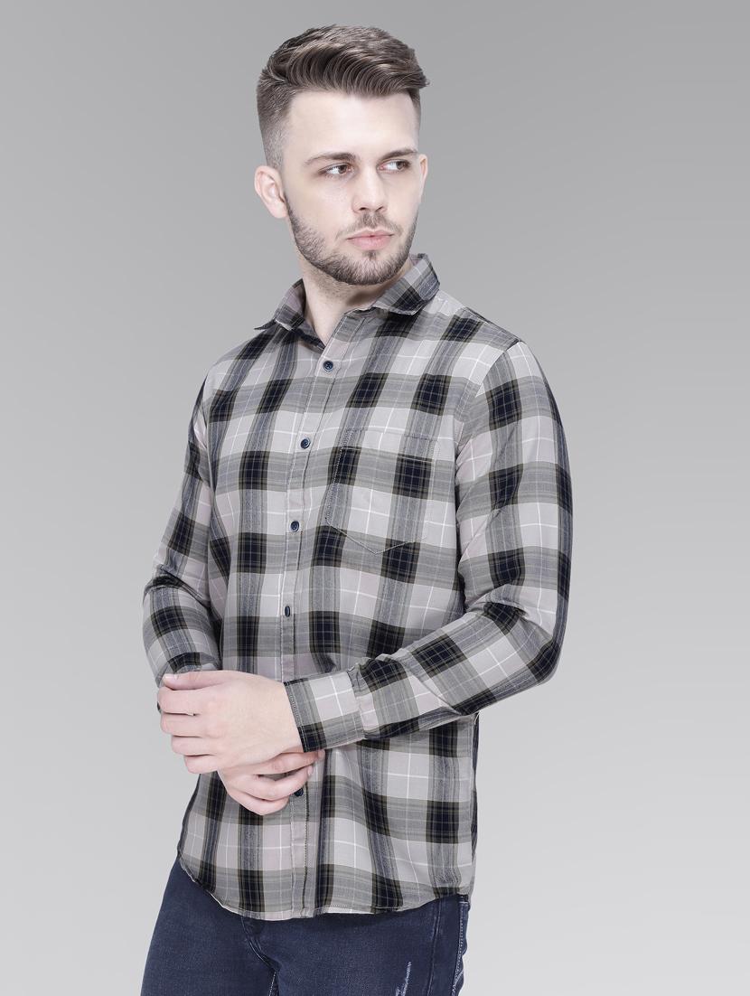 grey cotton casual shirt - 18841814 -  Standard Image - 1