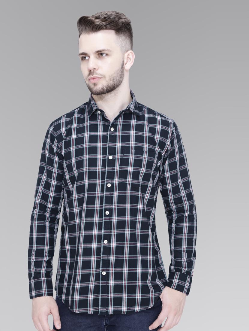 blue cotton casual shirt