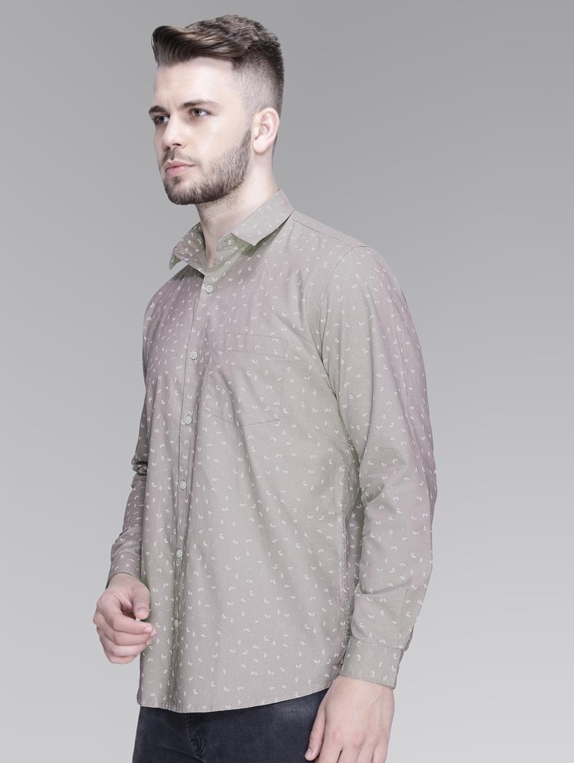 grey cotton casual shirt - 18841816 - Standard Image - 1