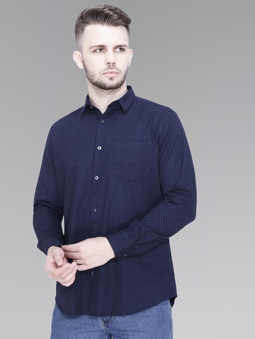 blue cotton casual shirt