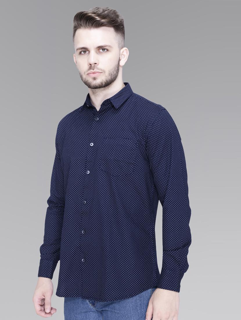 blue cotton casual shirt - 18841819 - Standard Image - 1