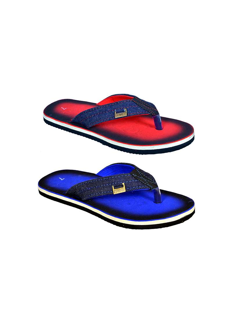 multi colored slip on flip flop