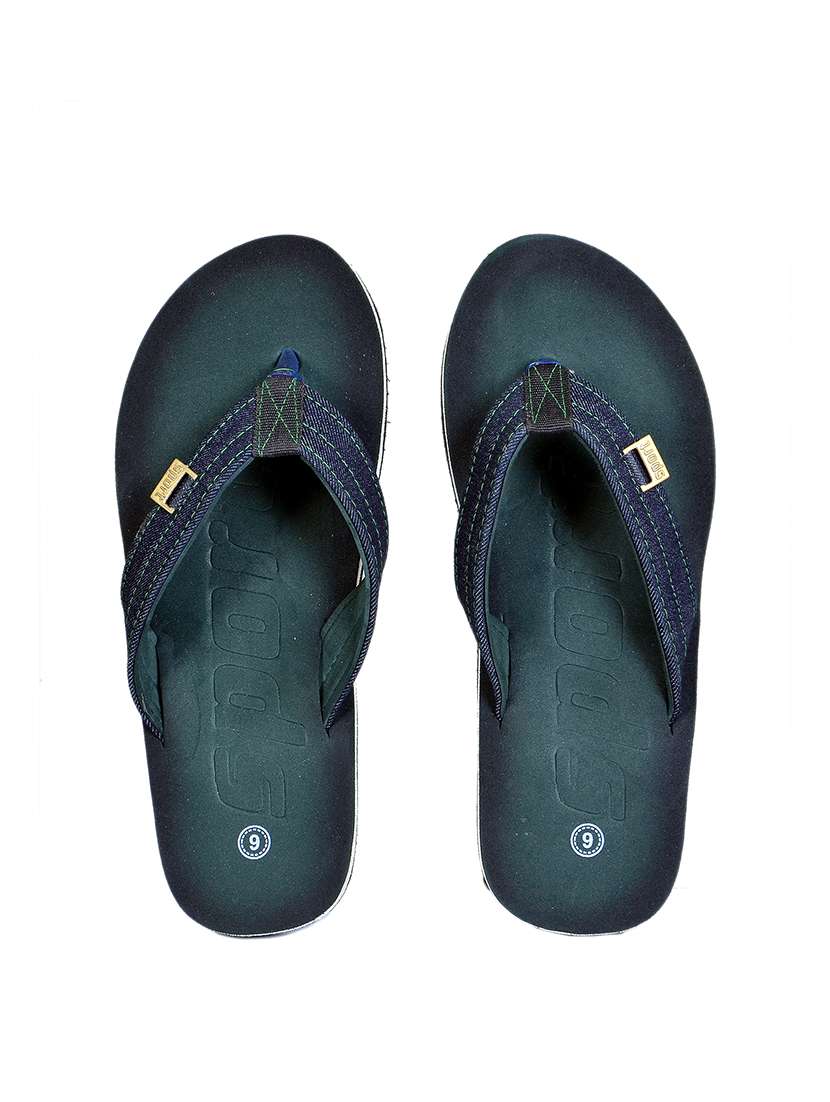 green slip on flip flop