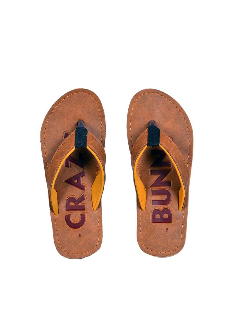 tan slip on flip flop